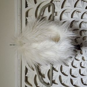 White Fur Collar by Adrienne Landeau One Size